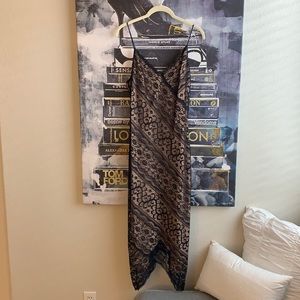 Black Lace Midi Dress